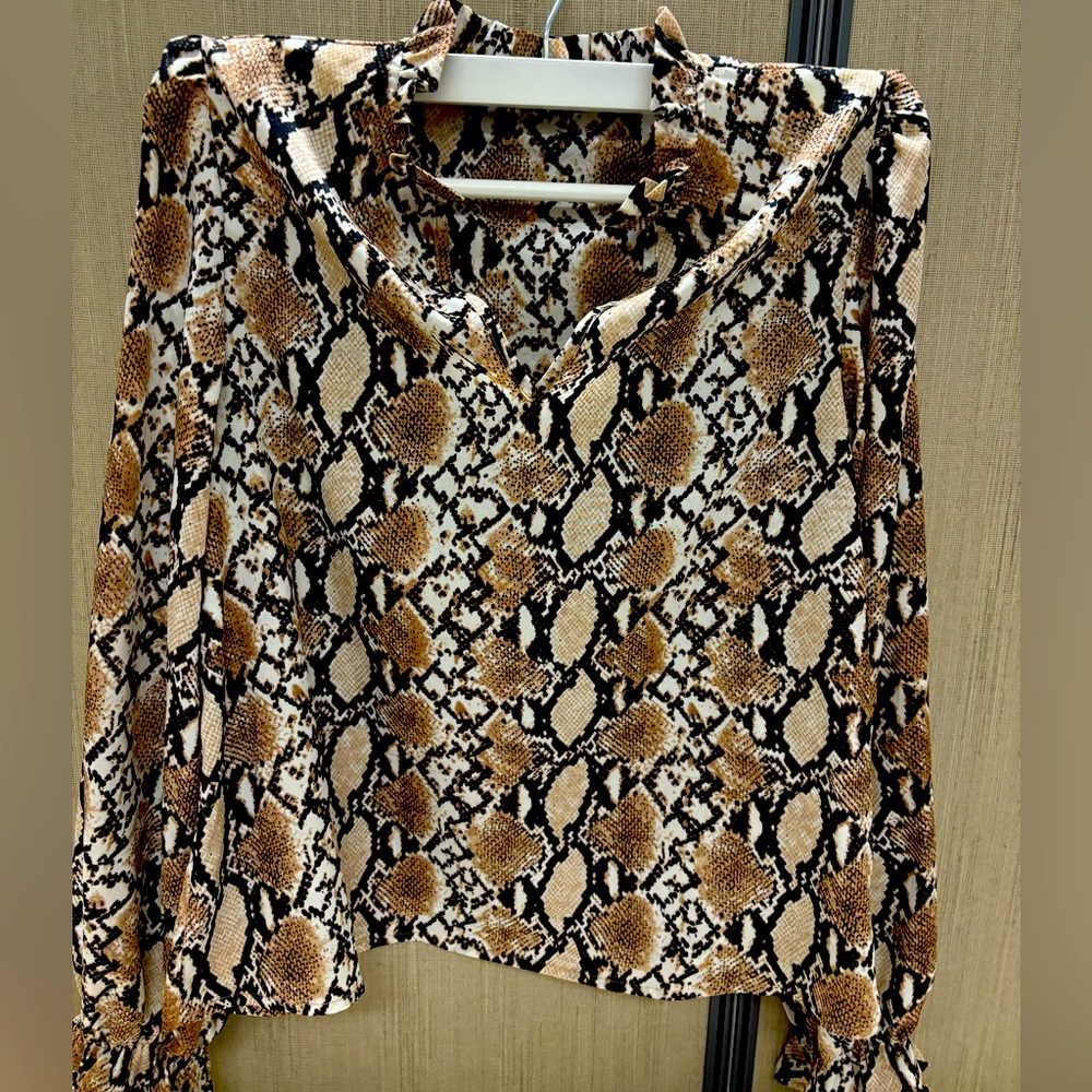 Animal Print Blouse - Small